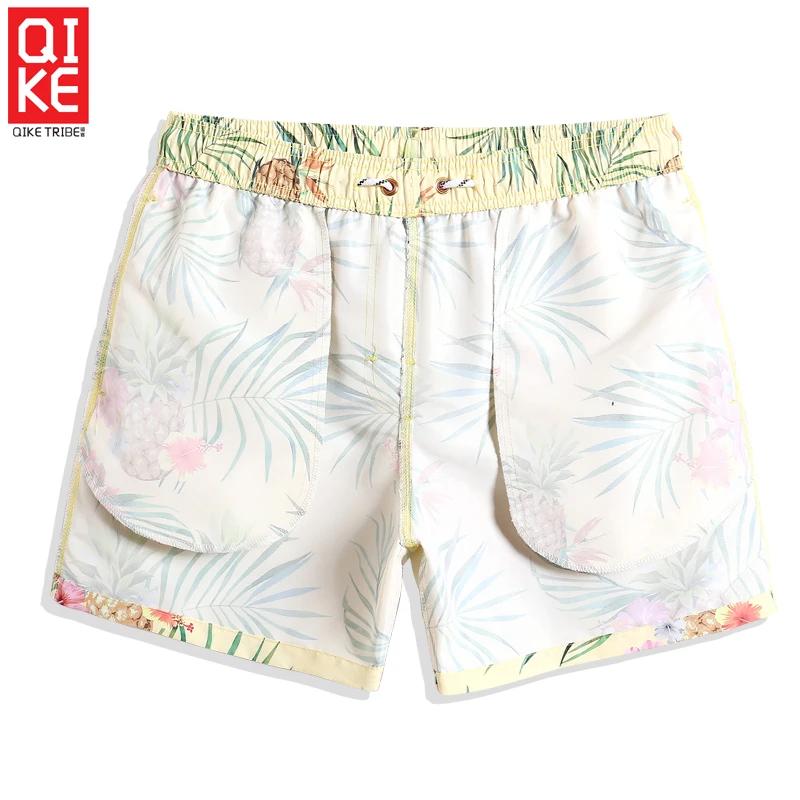 Летние мужские плавки 2020 купальный костюм с цветочным принтом Гавайские Бермуды
