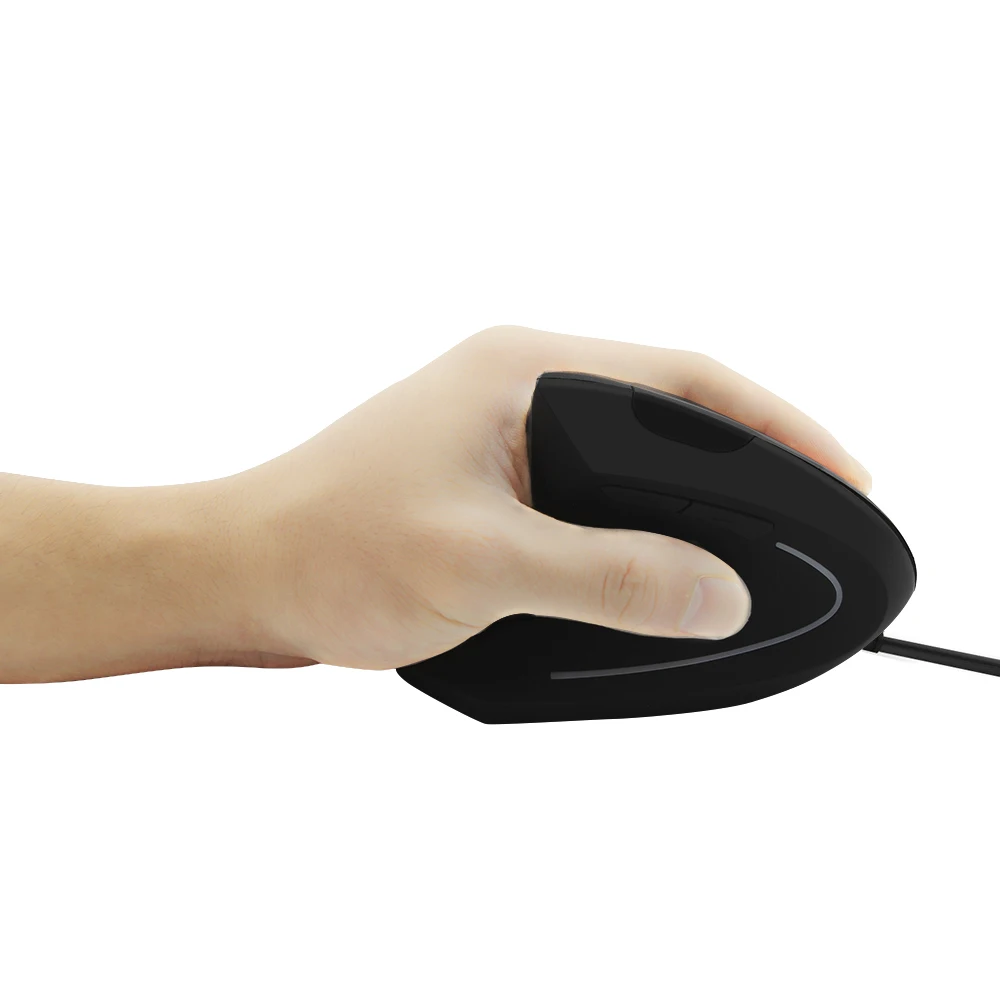 USB Optical Mouse Wired Ergonomic Vertical 1600DPI Wrist Healthy Gamer Left Hand Mice 6 Buttons Office Gaming Mause For PC | Компьютеры и