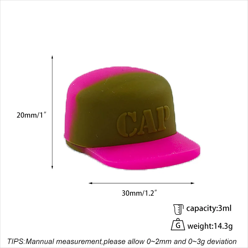 3pcs 3ml Caps Shape Silicone Wax Container Non Stick Storage Tank Oil Dab Jars Portable Jar | Дом и сад