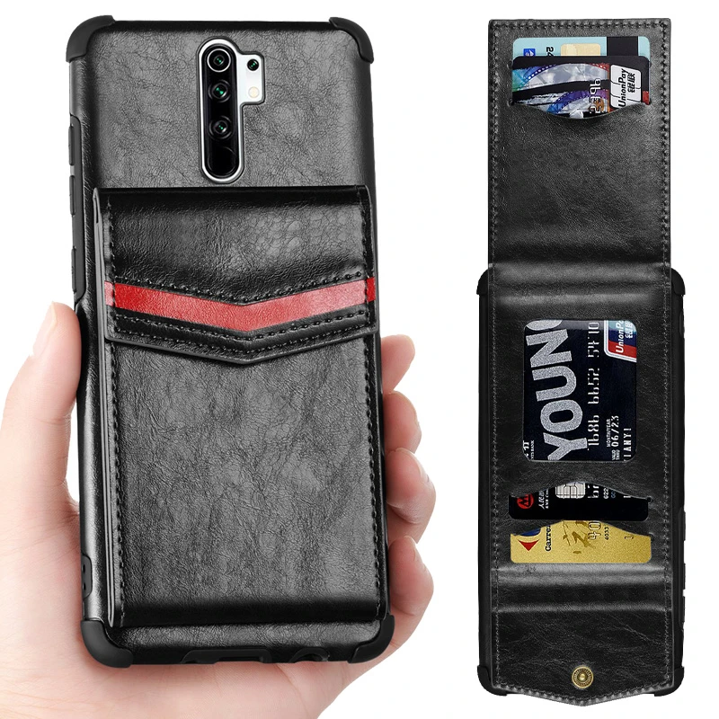 Кожаный флип чехол для телефона Xiaomi Redmi Note 8 9 Pto 8T с функцией хранения
