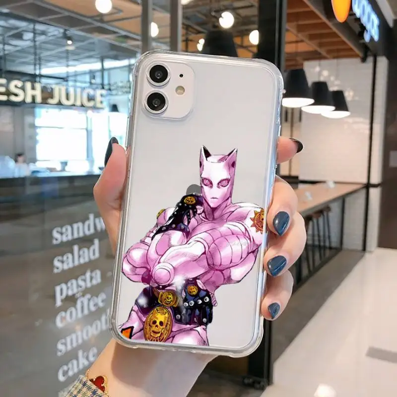 

Jojo's Bizarre Adventure Anime Phone Case Transparent for iPhone 11 12 mini pro XS MAX 8 7 6 6S Plus X 5S SE 2020 XR