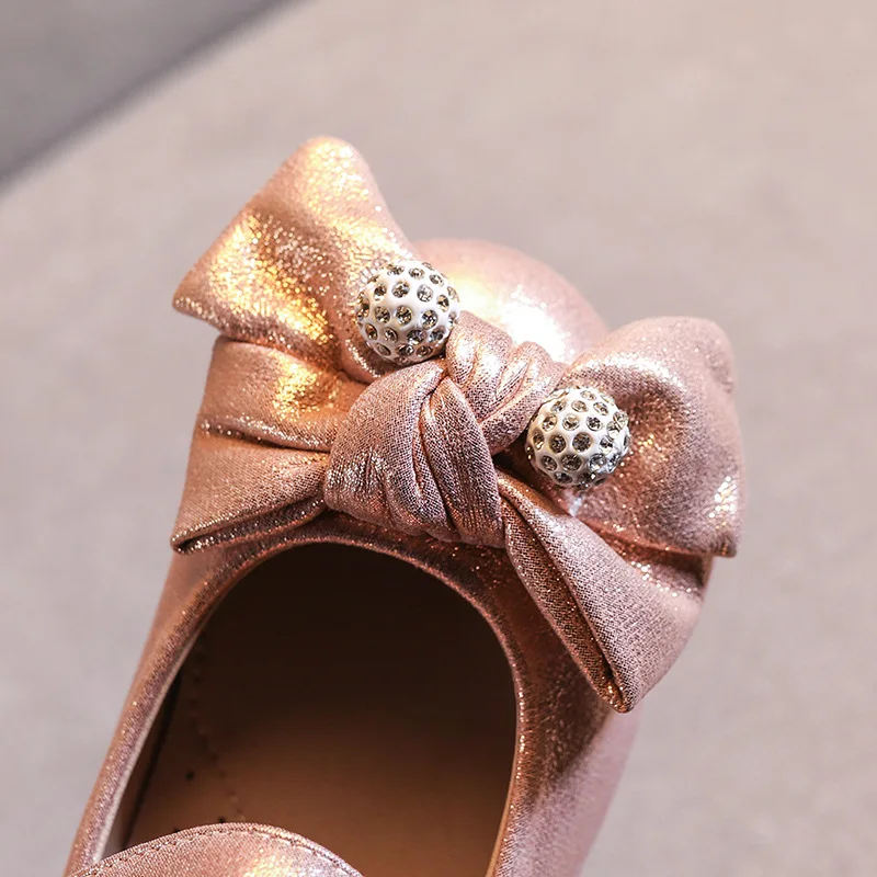 Весенняя детская обувь с бантом Платье для маленьких девочек Обувь принцессы на