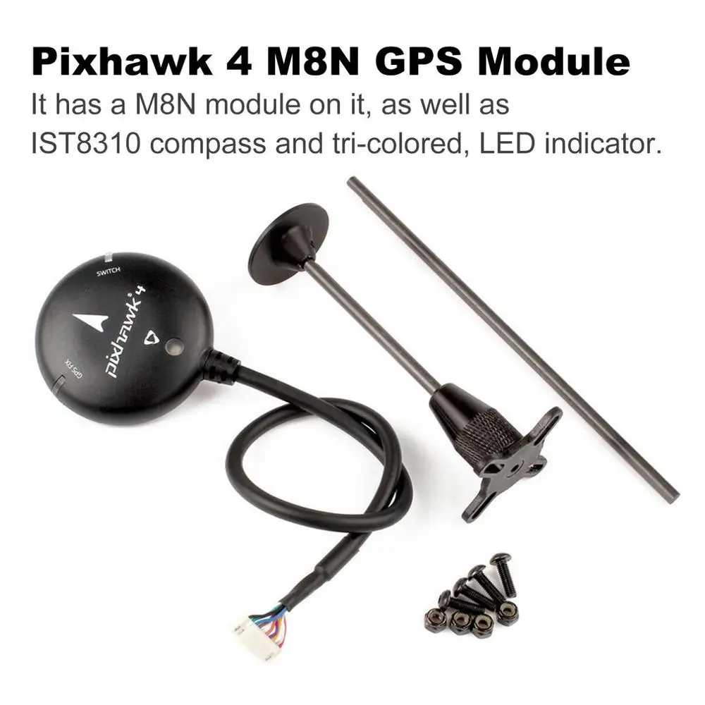 HolyBro Контроллер полета Pixhawk 4 M8N GPS модуль с компасом Светодиодный индикатор для