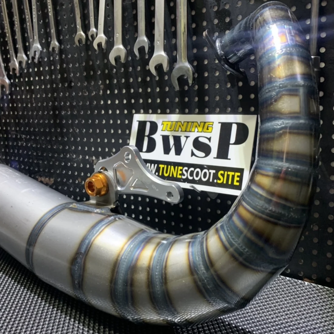Выхлопная труба JISO DIO50 RRGS с алюминиевым держателем CNC BWSP высокоэффективный