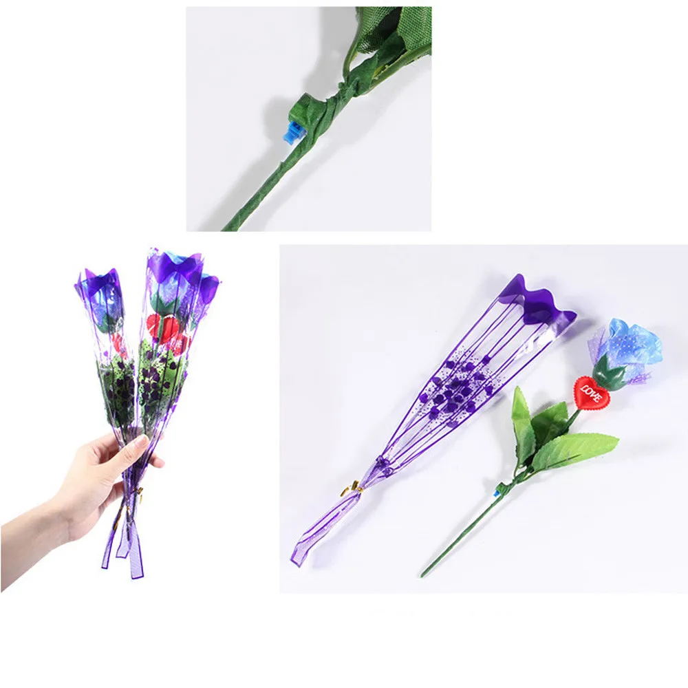 1 шт. светодиодный светильник с имитацией романтической розы ночник подарки