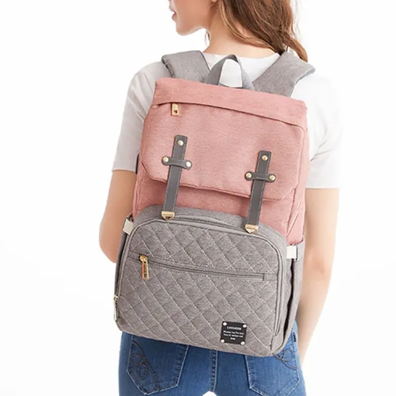 

Baby Diaper Backback Large Capacity Mummy Nappy Bag Multifunctional Daypack with USB Charging Port Changing Pad