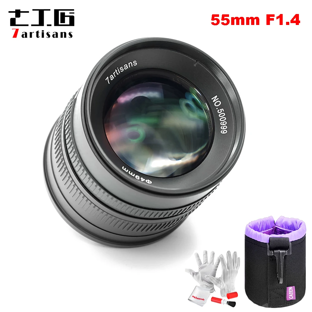 7artisans APS-C 55 мм F1.4 ручной объектив с фиксированным фокусным расстоянием для цифровой фотокамеры Fuji X Крепление камеры X-A1 X-A10 X-A2 X-A3 X-AT X-M1 XM2 X-T1 X-T10 X-T2 X-T20