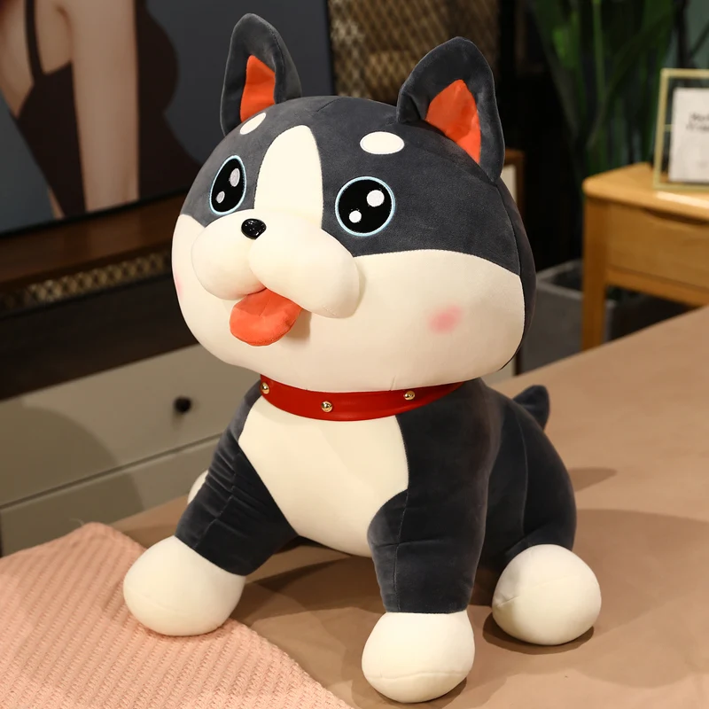 

25-55cm Cute Plush Doll PP Face Soft Animal Toy Children's Simulation Pet Dog Juguetes de husky Christmas Gift