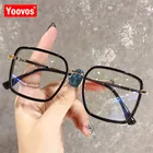 Yoovos, анти-синий светильник, оправа для очков, женские ретро очки, оправа для оптики, брендовые прозрачные линзы, роскошные Gafas De Mujer