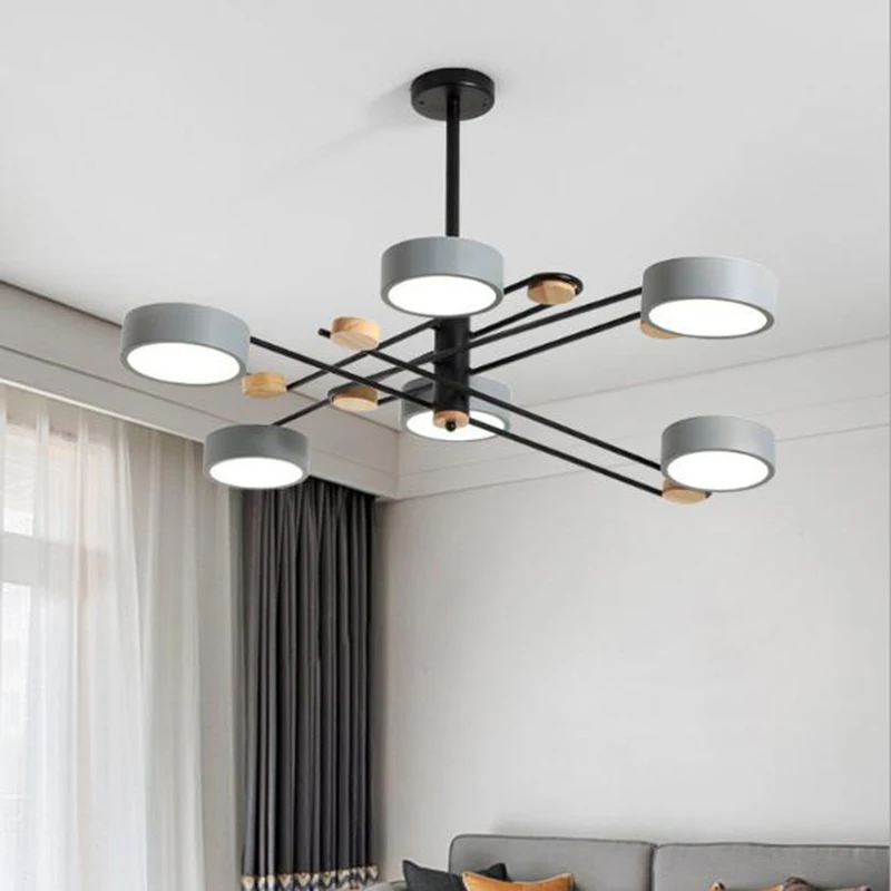 Деревянные Черные подвесные светильники светодиодсветодиодный лампы в