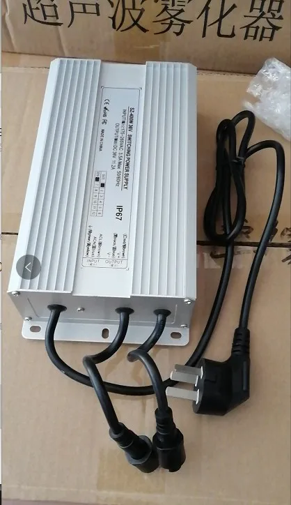 

220V Waterproof Power Supply Connect 2pcs 4/6 Head DC48V Humidifiers Ultrasonic Mist Maker Fogger Humidifier Greenhouse Mushroom