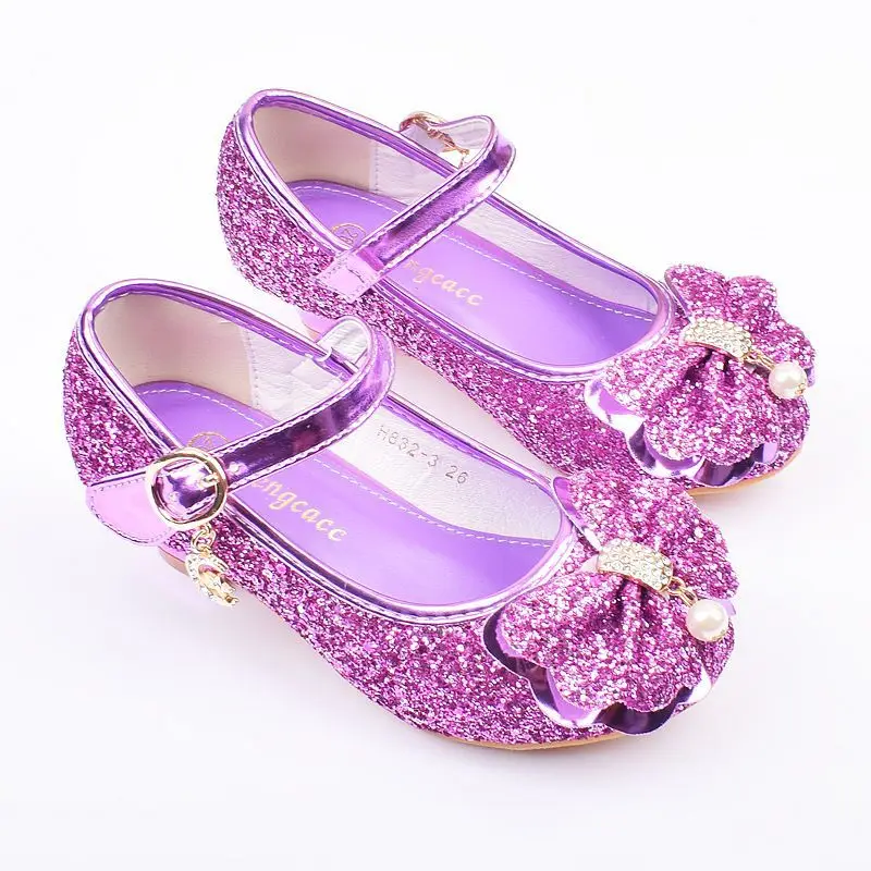 

SKOEX Childrens Princess Shoes Low Heel Girls Mary Jane Glitter Sandals Wedding Dance Party Dress Shoes for Little Girl Big Kid