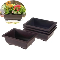 35pcs plastic flowerpot square flower bonsai bowl nursery basin pots plant tray