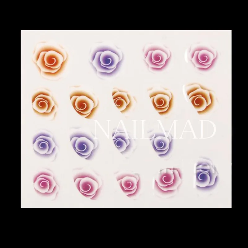 1 шт. переводные наклейки для ногтей в виде Розы|nail water decals|water decalsnail |