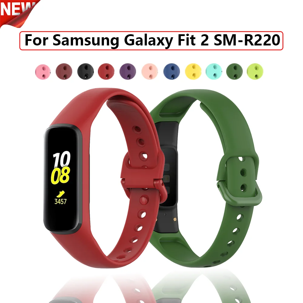 

Мода замена Браслет ремешок для Samsung Galaxy Fit 2 диапазона силиконовый ремешок для наручных часов Samsung fit2 SM-R220 Smart аксессуары