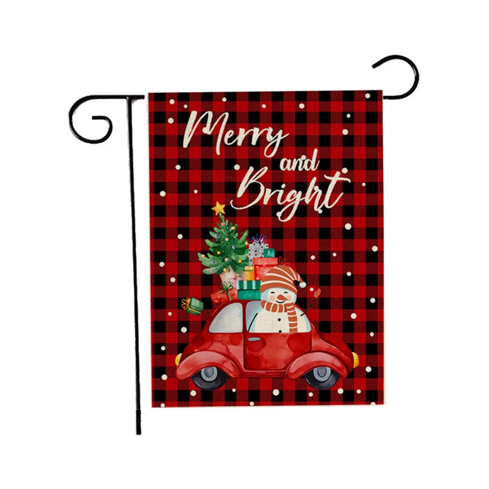 

Merry Christmas Garden Flag Porch Door Banner Hanging Ornament Outdoor Christmas Decorations For Home