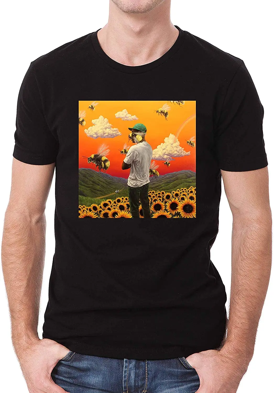 

Flower Boy Shirts for Men Harajuku Cotton Casual Summer Short Sleeve Tshirt Casual Man Gyms Workout Training Tops Tees