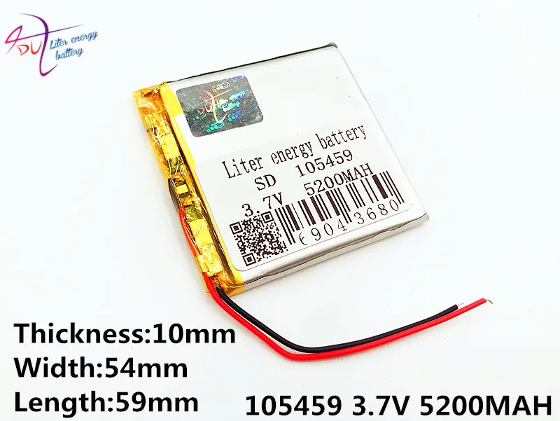 Лучший размер батареи 105459 3 7 v 5000mah литий-полимерный аккумулятор с доской для Pda