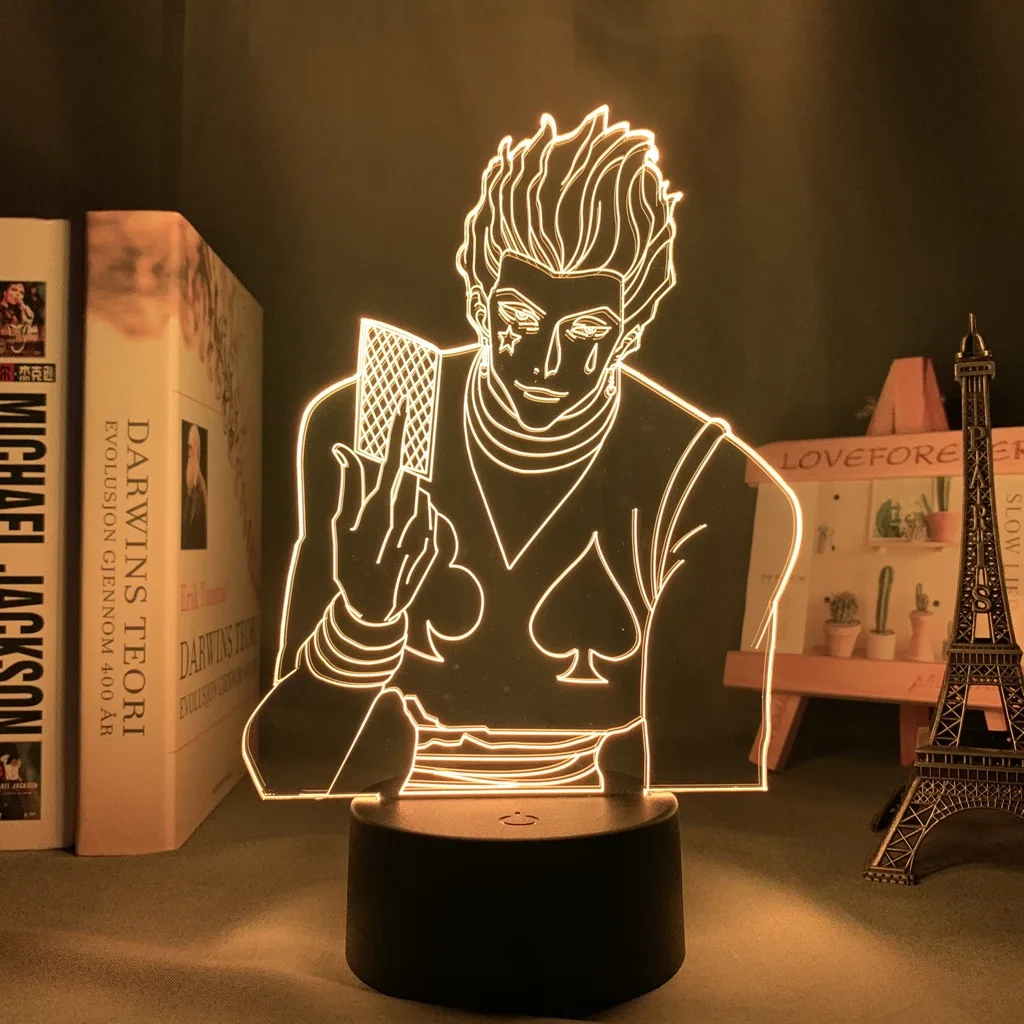 

Anime Hisoka 3d Led Lamp Hunter X Hunter Hisoka Night Cool Lamp Birthday Gift Acrylic Nightlight for Bedroom Decor