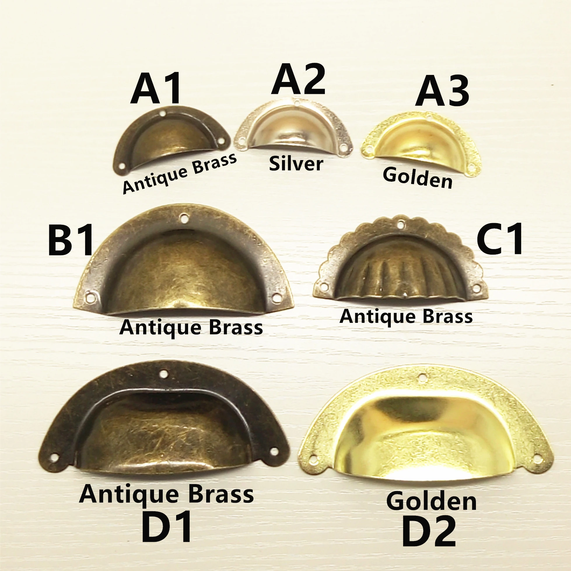 Старинный латунный корпус Серебряная ручка раковина вытяжка кухонный шкаф