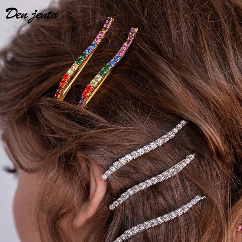Новинка 2 шт./компл. Стразы заколки для волос женщин девушек шпильки Бобби заколка