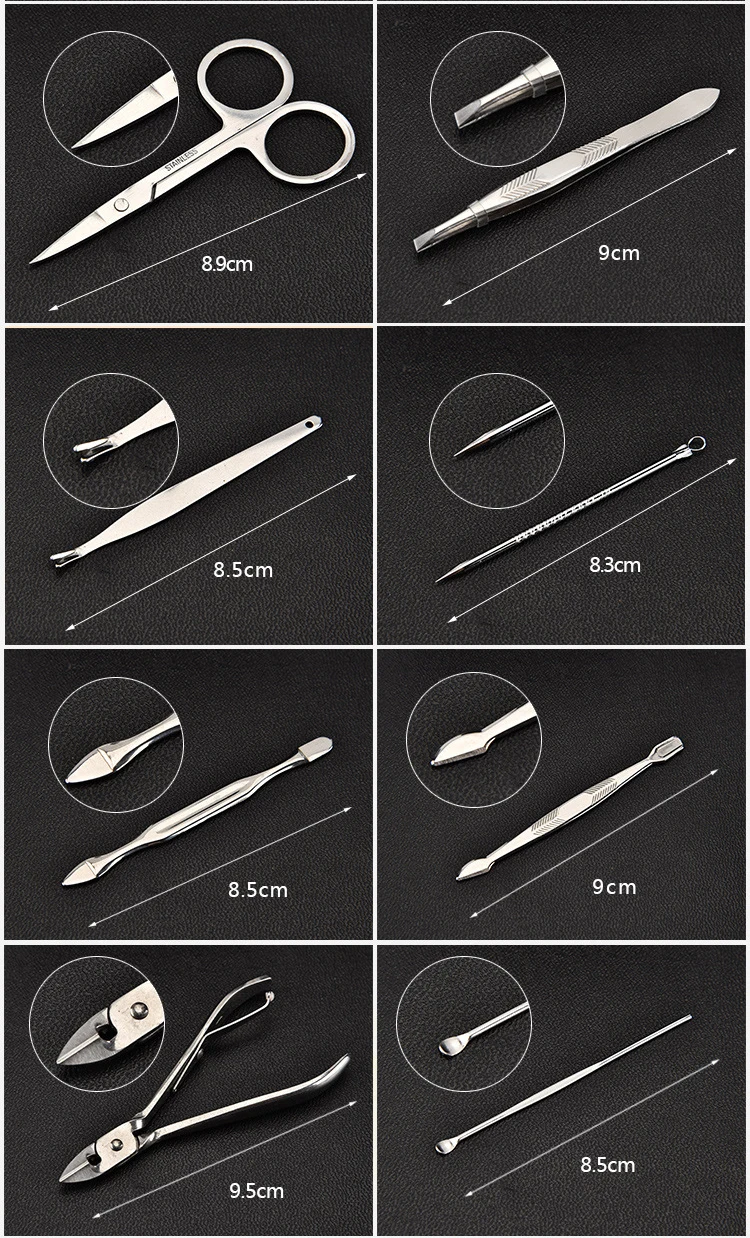 10 шт./компл. набор клипер для ногтей из нержавеющей стали многофункциональный