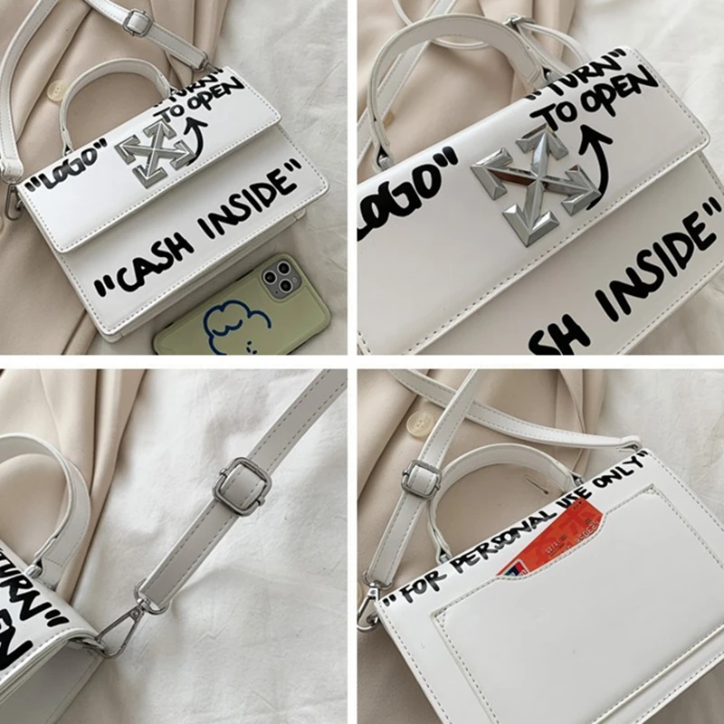 

Luxury Brand Ladies High-quality Leather Small Square Bag 2021 New Ladies Fashion Letter Shoulder Bag Metal Buckle Flap Bag GgCc