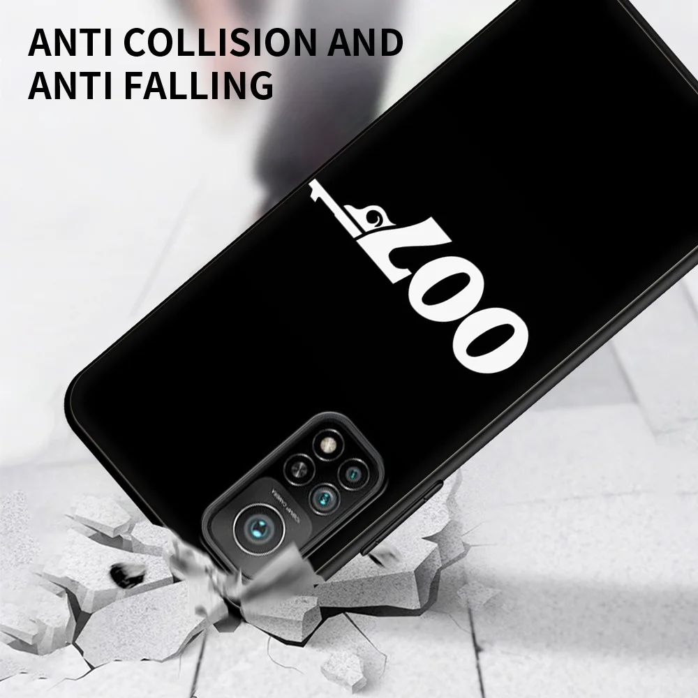 free shipping james bond 007 fundas case for xiaomi poco x3 nfc m3 pro bag soft cover for redmi 9t 11 note 10 10t lite 5g shell free global shipping