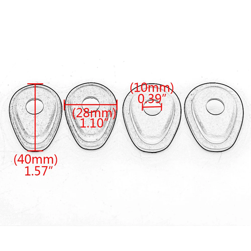 

4pcs Motorcycle Turn Signals Indicator Adapter Spacers For Yamaha YZF-R6 TDM900 YZF-R1 FZ1/FAZER