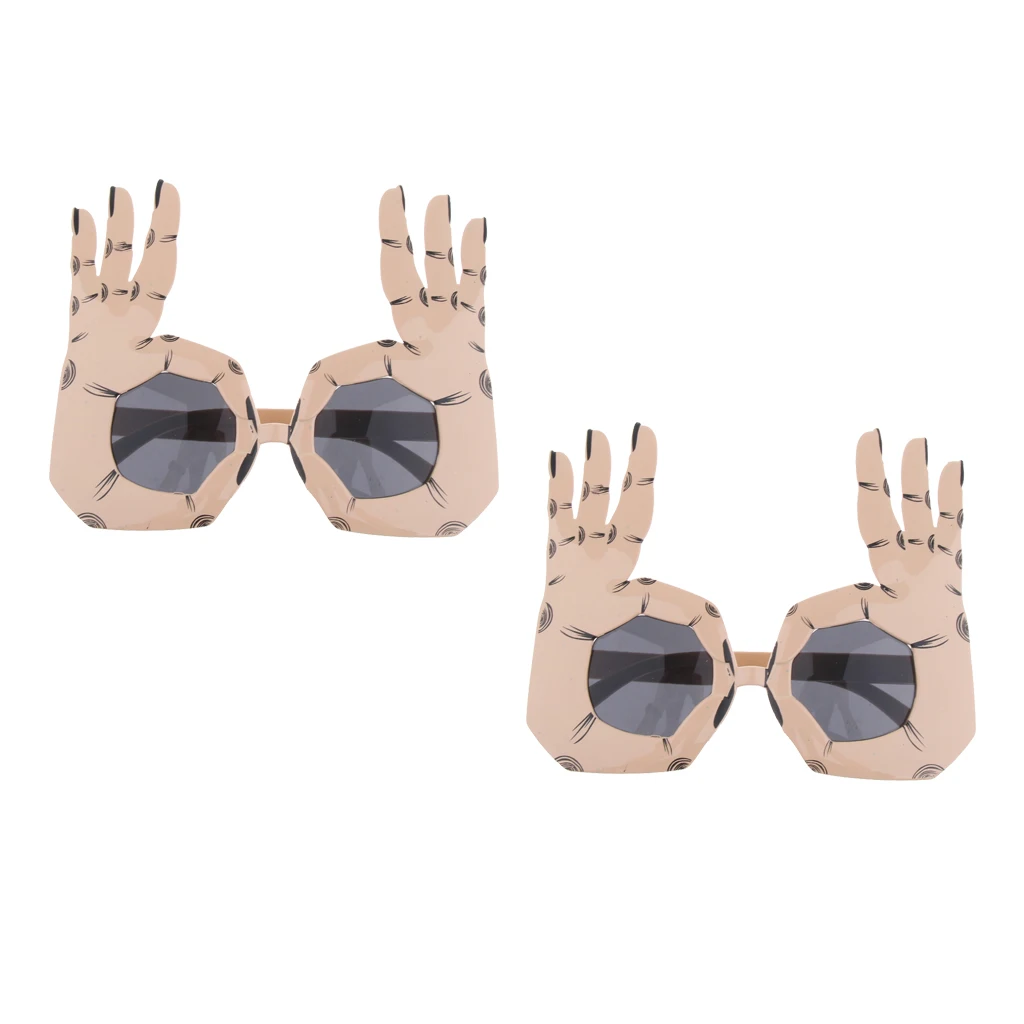 

2pcs Novelty Party Sunglasses OK Gesture Costume Beach Party Cocktail Props