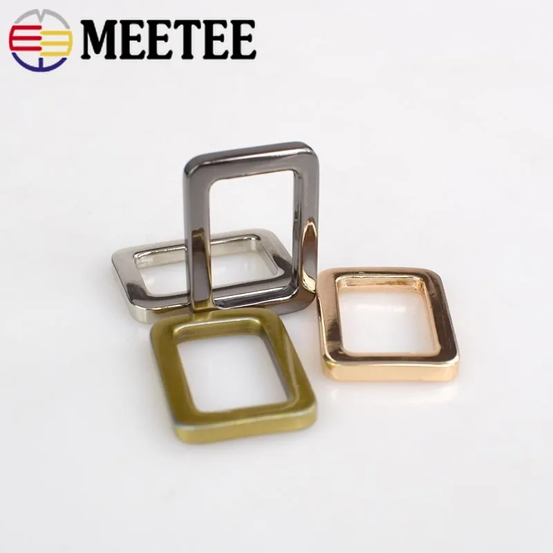 

50pcs 20/25/32/38/50mm Square Ring Buckles Leather Metal Bag Strap Adjuster Clasp Webbing Buckle Backpack DIY Accessories