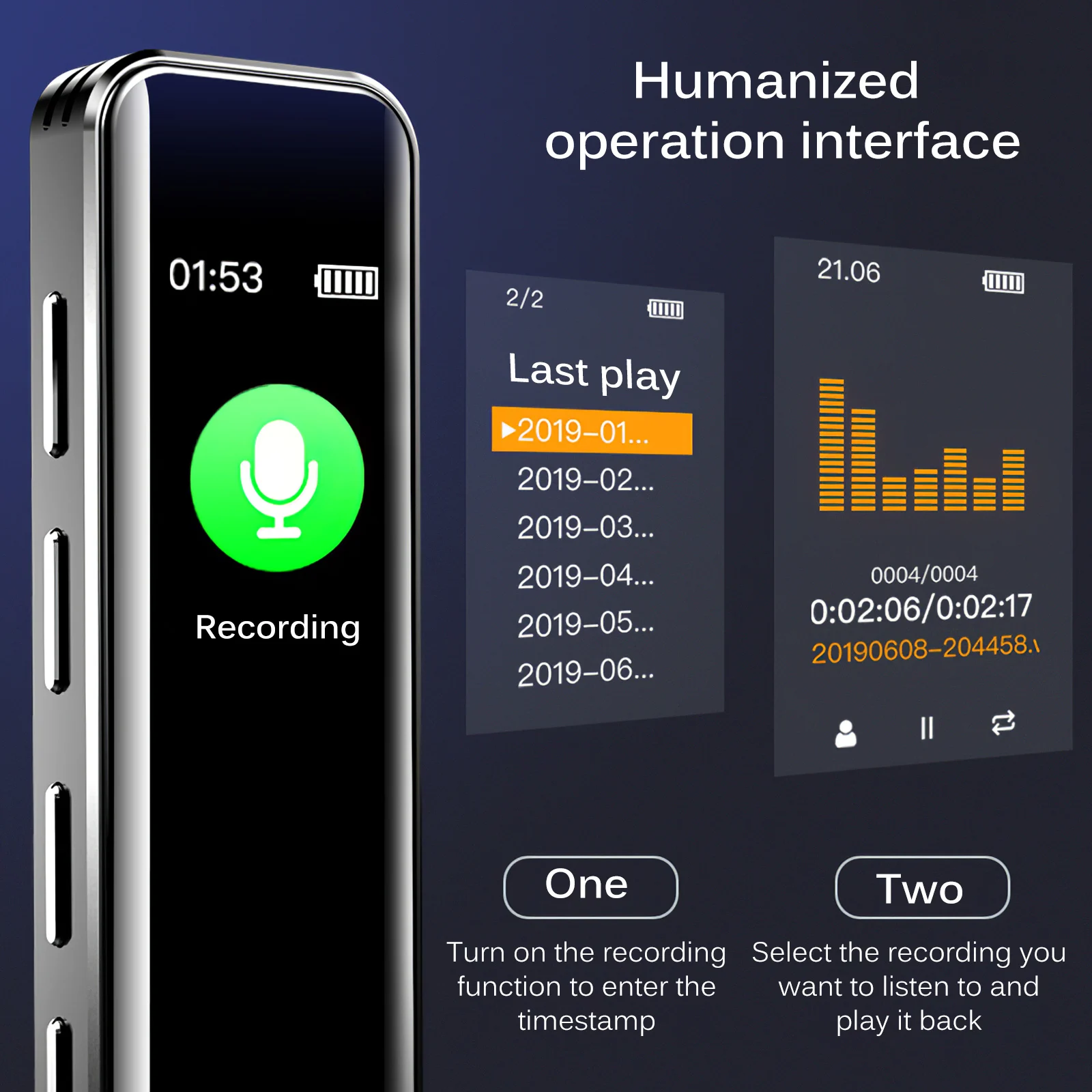 

Double Microphones Mini Digital Voice Recorder Audio 8GB/16GB Pen Dictaphone Small Sound Recorder Voice Activated Recording