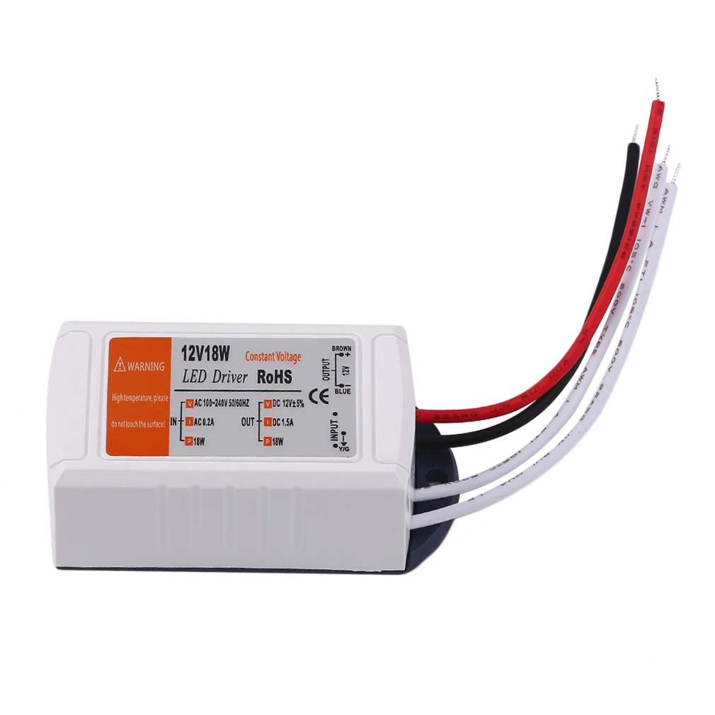 

ICOCO 18W/28W/48W/72W/100W Power Supply DC 12v LED Driver Adapter Transformer Switch Output 100V-240V For LED Strip