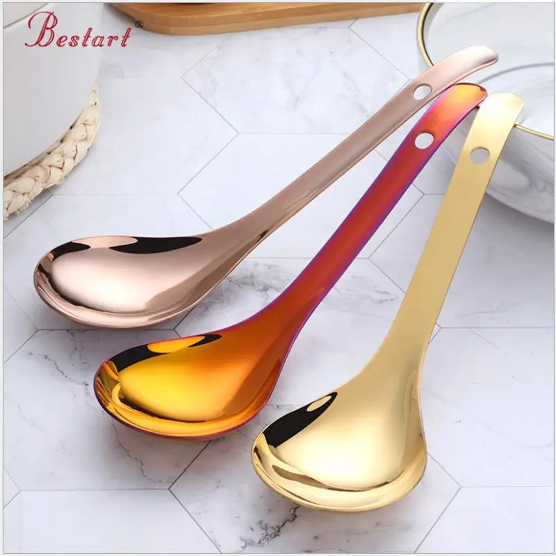 

Creative Stainless Steel Rice Spoon Household Thickened Rice Spoon Canteen Rice Spoon Large Soup Spoon Kitchen Tools Tableware