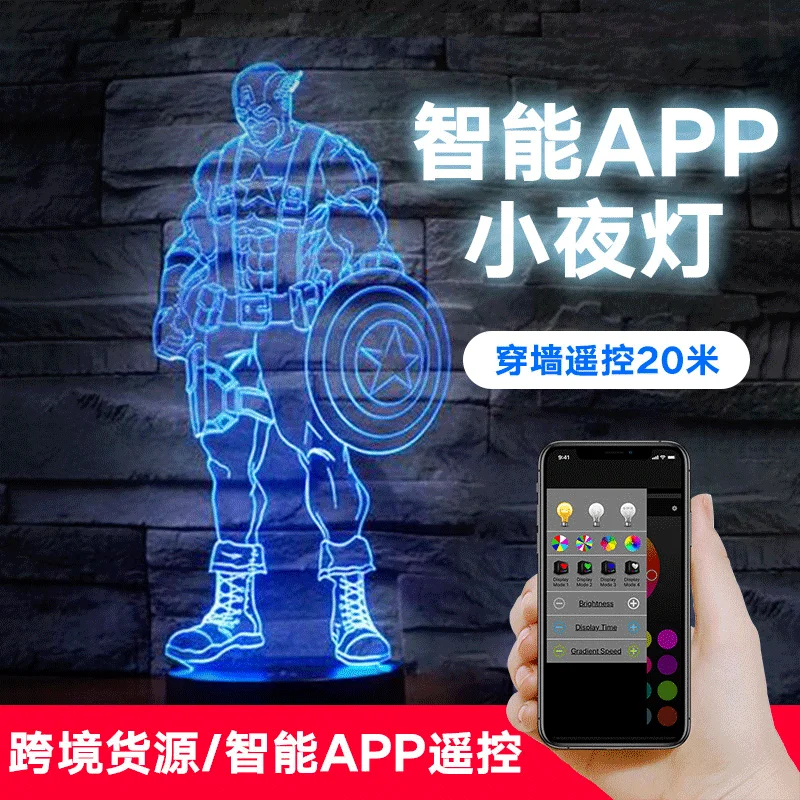 

Disney Smart New Strange 3d Night Light Led Creative Gift Mobile Phone APP Remote Control Usb Light Childrens Bedroom Decoration
