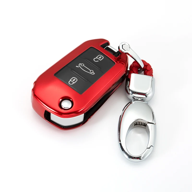 

New Soft TPU 3 Button All inclusive Car Key Case Cover For Peugeot 107 308sw 407 208 508 408 2018 Accessories Protection Shell