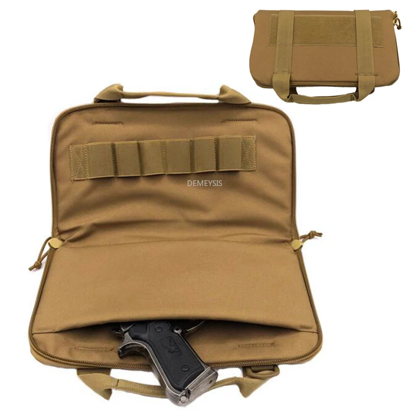 

12" Tactical Pistols Carry Bag Outdoor Hunting Gun Handbag Portable Military Airsoft Shooting Military Handgun Carry Case