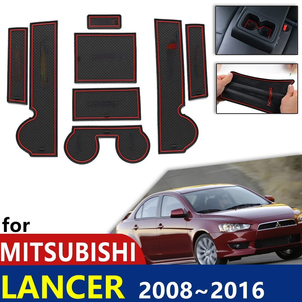 

Противоскользящий резиновый коврик для подставки под чашку для Mitsubishi Lancer Ralliart EVO X Galant Fortis EX аксессуары коврик для телефона