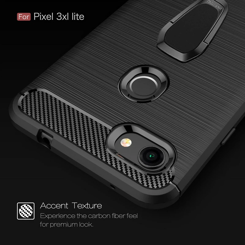 Для Google Pixel 3 3A XL чехол Роскошный Матовый чехол из углеродного волокна чехол для телефона для Google Pixel 4 XL Магнитный чехол-держатель с кольцом чехол