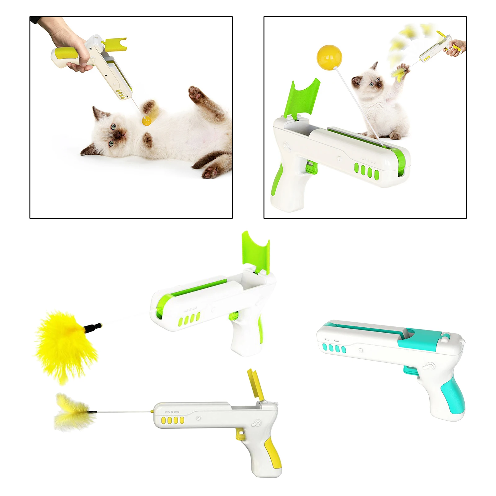 

Интерактивная игрушка для кошек и котят, забавная игрушка для домашних животных с шариками и перьями