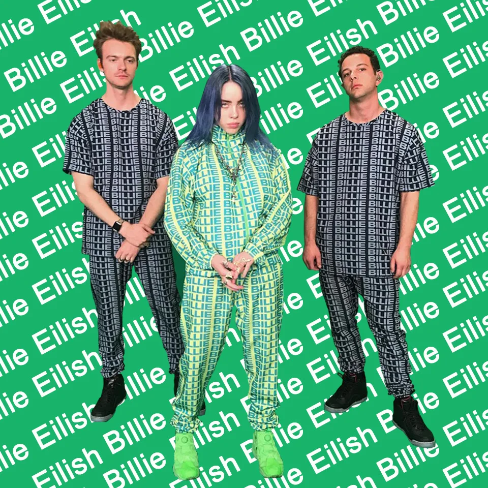 Kpop одежда Billie Eilish зеленая толстовка с капюшоном штаны футболки женская уличная одежда Bad Guy 3D принт новое пальто с надписью Топы футболка костюм
