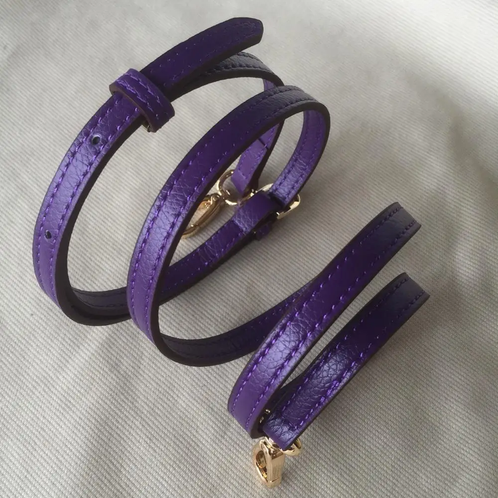 1.2CM purple 1,2/1,8 см ширина из натуральной кожи подгоняемый Замена крестообразные ремни сумка Аксессуары Золотая Серебряная фурнитура крест узор - Цвет: 1.2CM purple