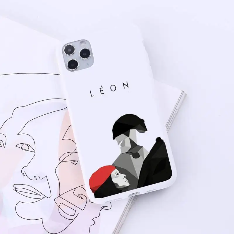 

Leon Matilda Natalie Portman Movie Phone Case Candy Color for iPhone 6 7 8 11 12 s mini pro X XS XR MAX Plus