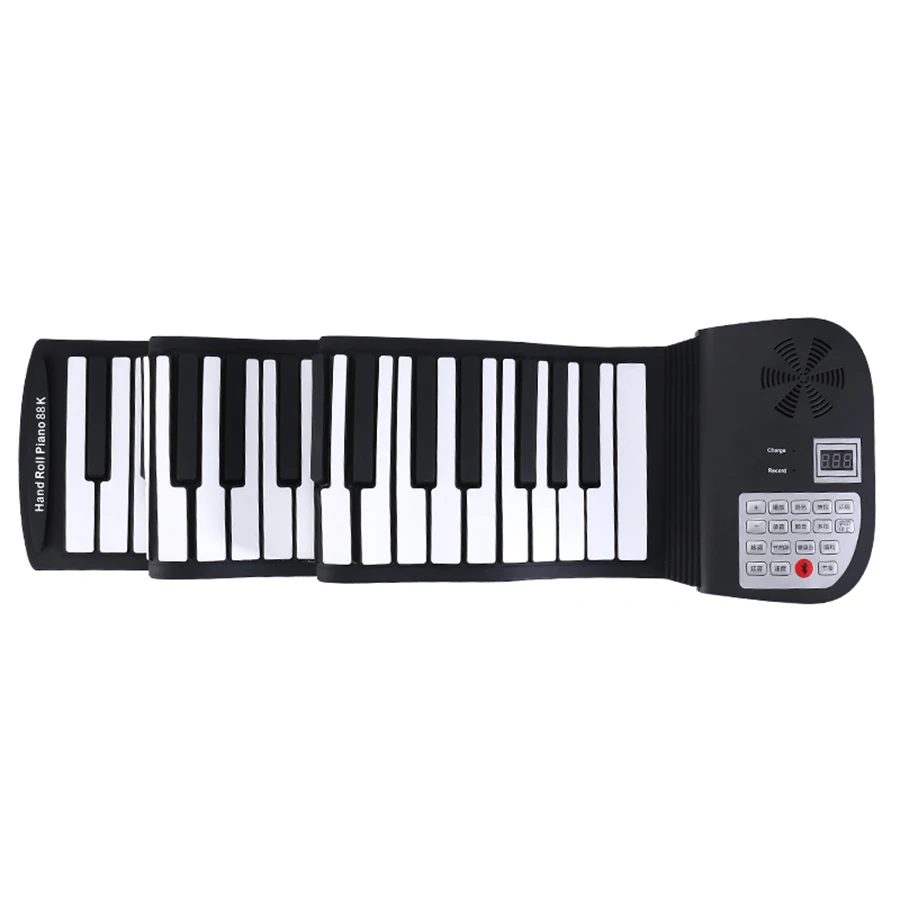 Soft Hand Rolled Piano 88 Keys Thickening Folding Portable Piano Electronic Keyboard Multifunctional Instrumente Entertainment
