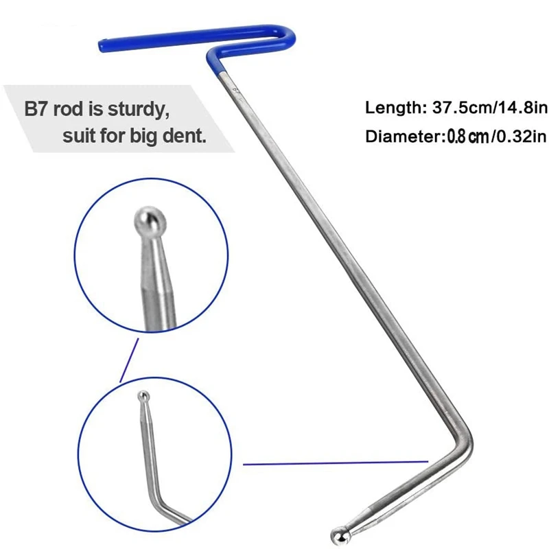 Preço Novas Hastes Ferramentas Kit De Reparação Granizo Paintless Dent Remoção Extrator Conjuntos Porta Do Carro Dings Reparação Ferramentas Manuais (4 Peças)