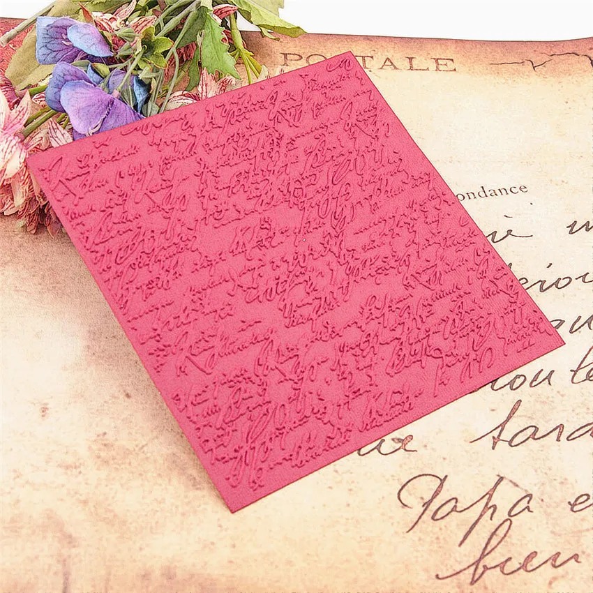 15*15cm Sweet diary 3D Embossing folders Plastic bump Scrapbooking DIY Template Fondant indentation Cake Photo Album Card Makin | Дом и сад