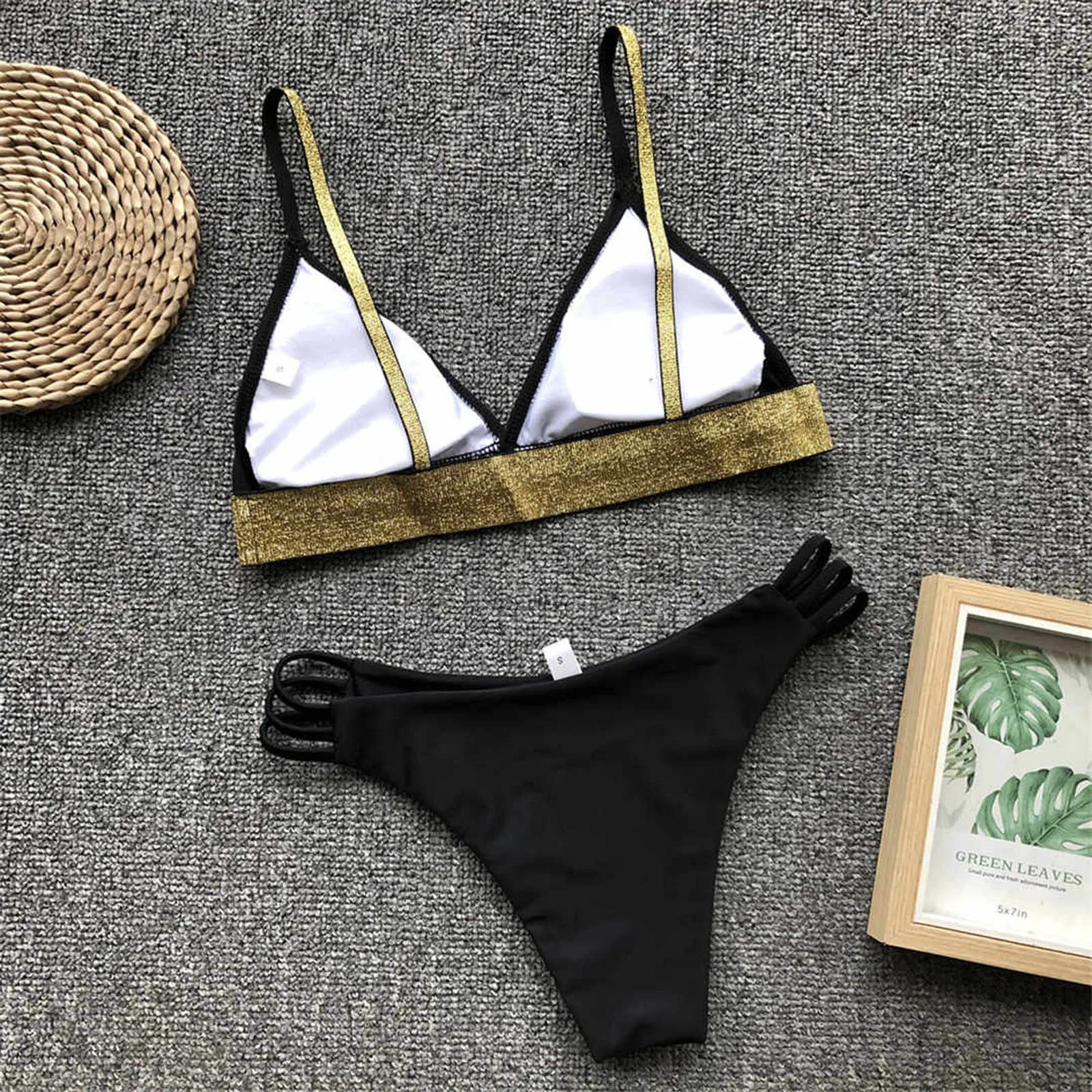 

Sexy Bikini 2021 Swimsuit Female Swimwear Women Scoop Neck Cut Out Bikini Front Lace Up Back High Cut Two Piece Swimsuit Biquini