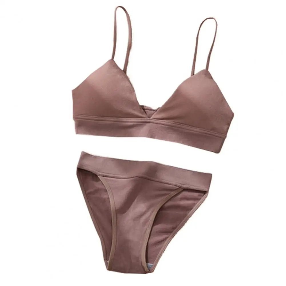 Комплект нижнего белья женский бесшовный удобный регулируемый хлопковый