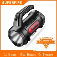 supfire m9 e led searchlight long rang rechargeable camping waterproof super bright 775 lumens 5 modes with red light