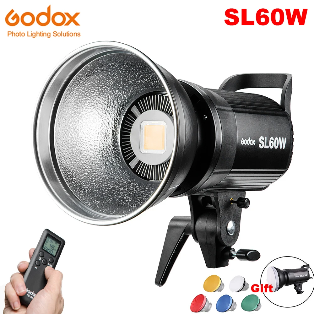 Godox SL-60W SL60W светодиодный светильник непрерывного видео 60 Вт CRI 95+ белый 5600K Bowens крепление с пультом дистанционного управления для sony фотографии